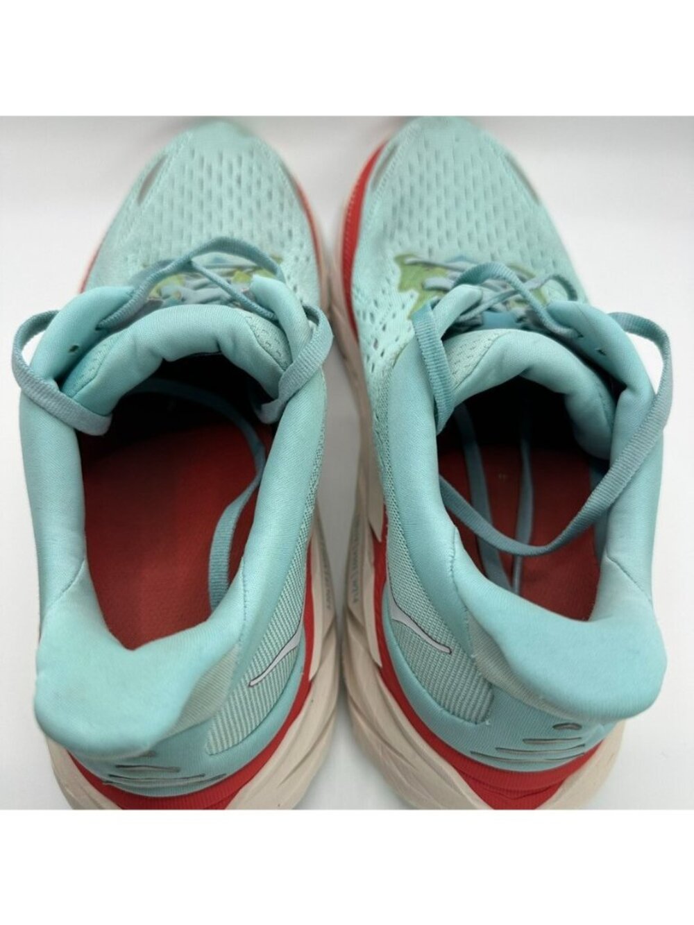 Hoka One One W Clifton 8 Shoes Womens Size 10.5B Blue Red Running Cushioned - Picture 7 of 10